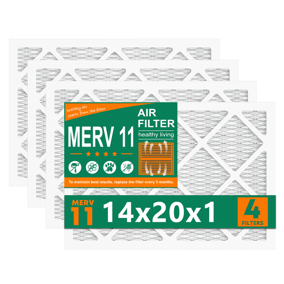 SUIXINEYI Air Filters 14X20X1 HVAC Furnace Air Filter MERV 11 MPR 1000, Allergen and Dust Reduction,4 Filters