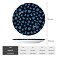 thumbnail image 2 of Zufioo Blue Octopus Print Bone China Decorative Plate, Ceramic Dinner Plate with Stand Ceramic Decoration Homewares-8in, 2 of 6