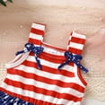 thumbnail image 4 of Younger Tree Toddler Baby Girls 4th of July Clothes Outfit Stars Stripes Bow-Knot Dress Independent Day Suits for 5-6T, 4 of 7
