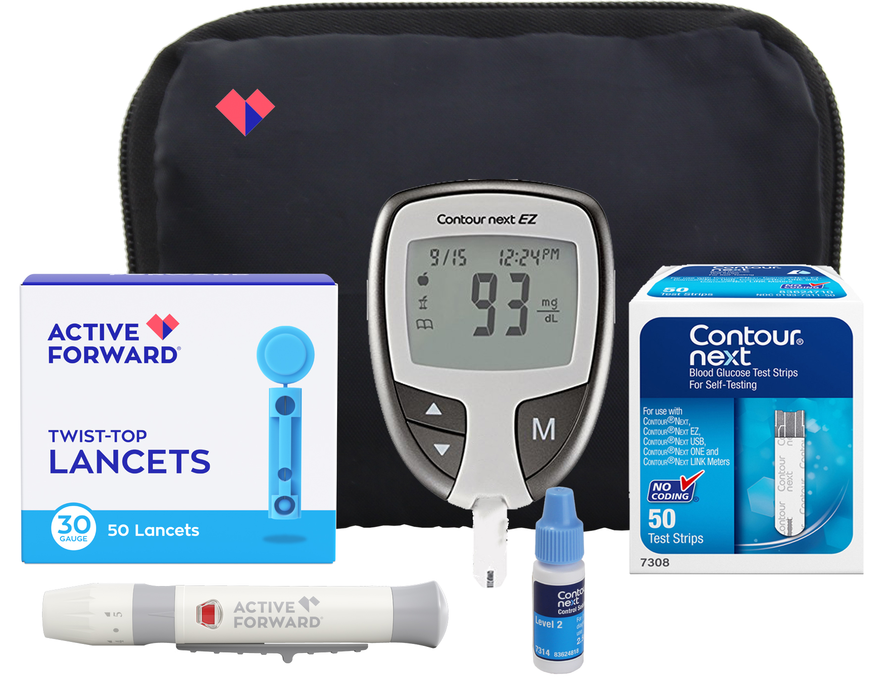 AF Contour NEXT EZ Diabetes Testing Kit Contour NEXT EZ Blood Glucose