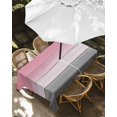 thumbnail image 3 of Outdoor Tablecloth with Umbrella Hole, Pink Gray Spillproof Waterproof Outdoor Table Cover, Vintage Country Gradient Wooden Plank Line Patio Tablecloths for Party Picnic Camping, Rectangle 60"x120", 3 of 9