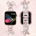 thumbnail image 3 of WorryFree Gadgets Band Compatible with Apple Watch Band, 38mm 40mm 41mm 42mm 44mm 45mm iWatch Strap Wristband for Women iWatch Band Series 8 7 6 SE 5 4 3 2 1 Rose Pink, 3 of 4