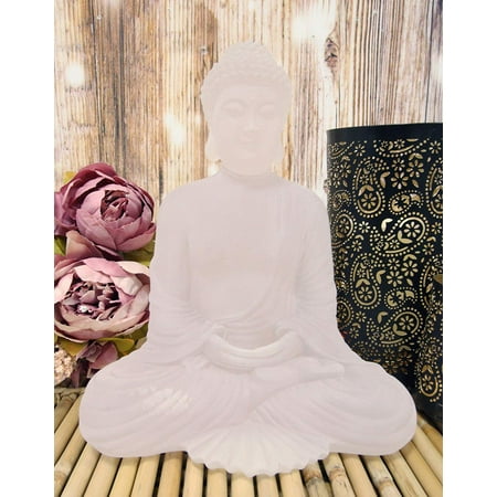Ebros Feng Shui Acrylic Buddha Shakyamuni Sitting in Meditation Statue 11.5" H