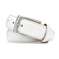 thumbnail image 4 of Men's Belt, Genuine Leather Dress Belts for Men with Single Prong Buckle- Classic & Fashion Design for Work Business and Casual (White, 38in), 4 of 6