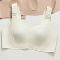 thumbnail image 3 of Gytharion Women's Seamless Bras Solid Color Scalloped V Neck Wide Straps T Shirt Bras Soft Everyday Wireless Bras, 3 of 5