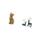 thumbnail image 5 of Conjunto de figuras decorativas de resina de gato y reno. Esculturas de animales para la entrada, estantería, sala de estar, dormitorio u oficina. Ado, 5 of 8