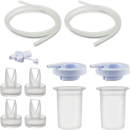 Maymom Pump Parts Compatible with Ameda Purely Yours Pumps, Mya Joy; Incl. Top Cap, Silicone Membrane, Duckbill, Tubing and Adapter; Replaces Ameda Spare Parts