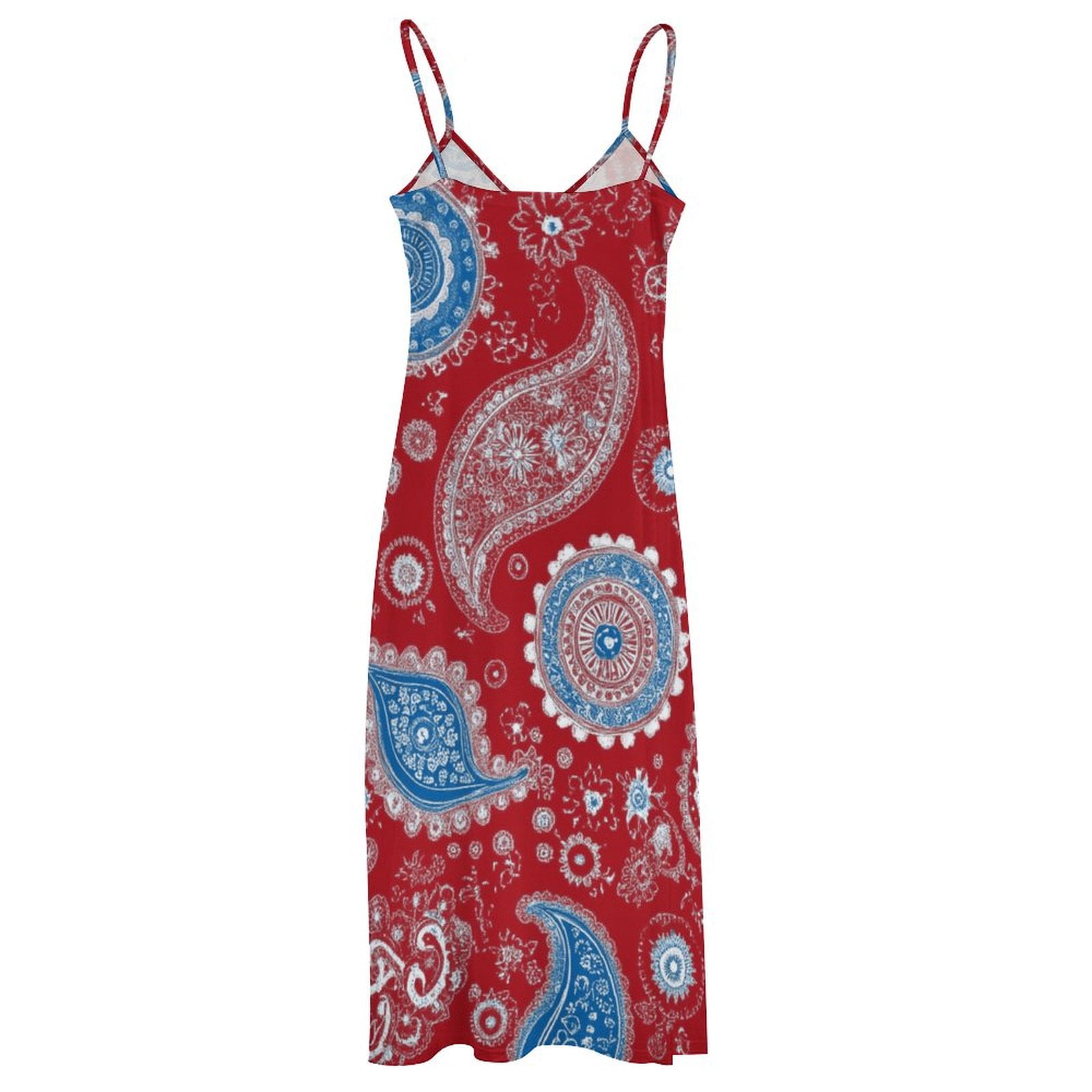 red and white paisley dress Ann Taylor Paisley Dress Red/White Spaghetti Straps Mini 100% Cotton Sz 0P