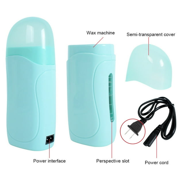 Handheld Hair Removal Machine with Double Side Heating, Fast Wax Melting, Transparent Window, 100ml Capacity, 40W Power, Easy Removal for Hand Feet Leg
