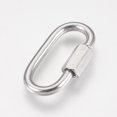 thumbnail image 2 of 10pcs Resistant 304 Stainless Steel Keychain Clasp Findings Quick Links Oval Stainless Steel Color 37x20x7mm, 2 of 2