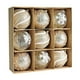 thumbnail image 1 of Paquete de 9 adornos navideños colgantes para árbol, decoración de escenas festivas, juego de decoración colorido, carrito rodante de metal, base de madera, diseño de 2 niveles, plegable,, 1 of 8