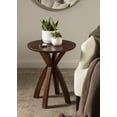thumbnail image 4 of Kate and Laurel Soleyn Round Wood Side Table, 20x20x25, Walnut Brown, 4 of 10
