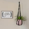 thumbnail image 7 of Ksopiavobs Macrame Plant Hanger Indoor Hanging Planter Basket with Wood Beads Decorative Flower Pot Holder No Tassels for Indoor Outdoor Boho Home Decor 35 Inch, Black, Set of 2 (POTS NOT Included), 7 of 7