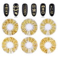 thumbnail image 6 of Visland 3D Nail Art Metal Rivets Studs Charms Decoration, Gold Nail Art Decals, Punk Star Moon Jewelry Studs Nail Design Supplies Fingernails & Toenails Tips Manicure Accessories for Women,1 Boxes, 6 of 6