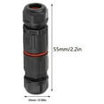 thumbnail image 2 of 2Pin Waterproof Junction Box Case Electrical Cable Wire Connector Outdoor Ip68, 2 of 7