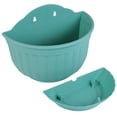 thumbnail image 3 of Miangastore Semi-circular Imitation Leather Pattern European Style Wall-mounted Flower Pot, 3 of 8