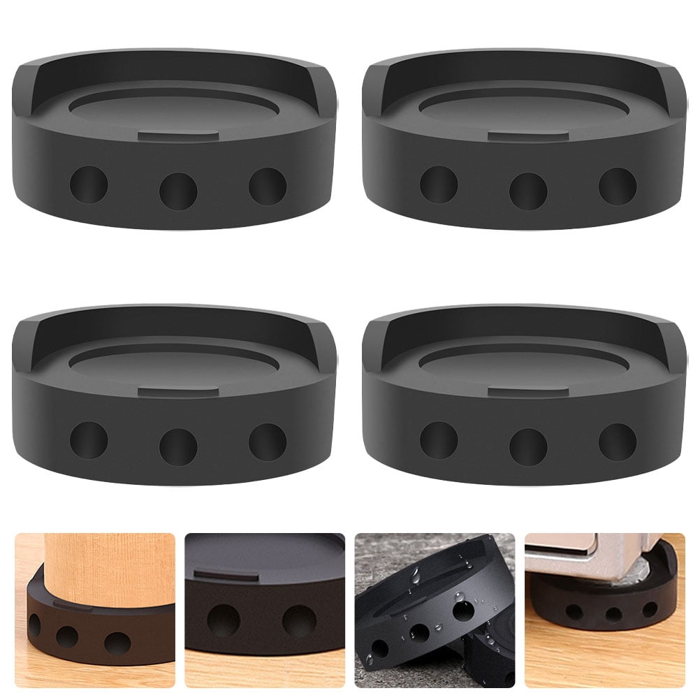 KONTONTY 4Pcs Heavy-duty Machine Foot Pads for Furniture and Washers 7.2X1In Black