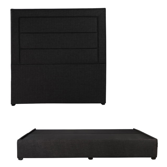 Box Base cama King Size + Cabecera Blend Negro