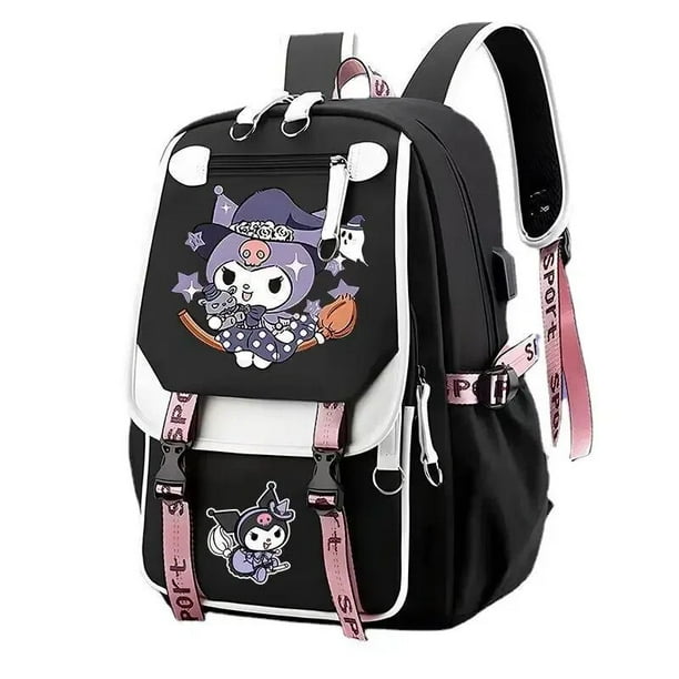 MINISO Sanrio kuromi Mochila Girl Fashion backpack large capacity student school bag travel backpack Laptop Storage bag Bookbags