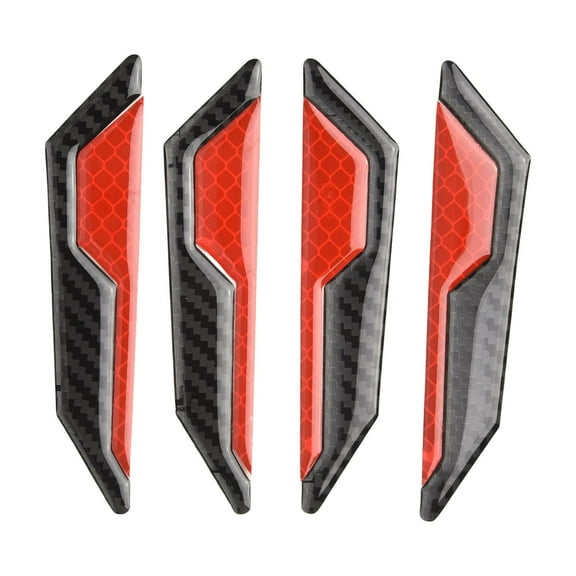 Car Door Edge Scratch Protectors 4Pcs Of Reflective Strips Types Of Vehicles Red Fangkenuo