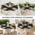 thumbnail image 7 of Pioneer Flower Floral Print Pattern Round Fitted Tablecloth with Elastic Edge,Dining Table Cover Waterproof,Outdoor Round Tablecloth for Camping,Dining,Indoor and Outdoor, 7 of 7