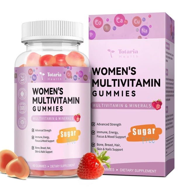 Gomitas multivitamínicas Totaria sin azúcar para mujeres mayores de 14 años con hierro