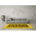 thumbnail image 3 of Ahgly Company Indoor Square Oriental Yellow Industrial Area Rugs, 7' Square, 3 of 4