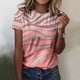 thumbnail image 3 of Gibobby Playera&nbsp;Moda Camiseta de manga corta con cuello redondo informal de verano para mujer（Rosa， L), 3 of 4
