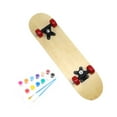 thumbnail image 3 of Patineta de grafiti en blanco para niños, tabla de skate en blanco, práctica tabla de madera en blanco 60x15cm, 3 of 9