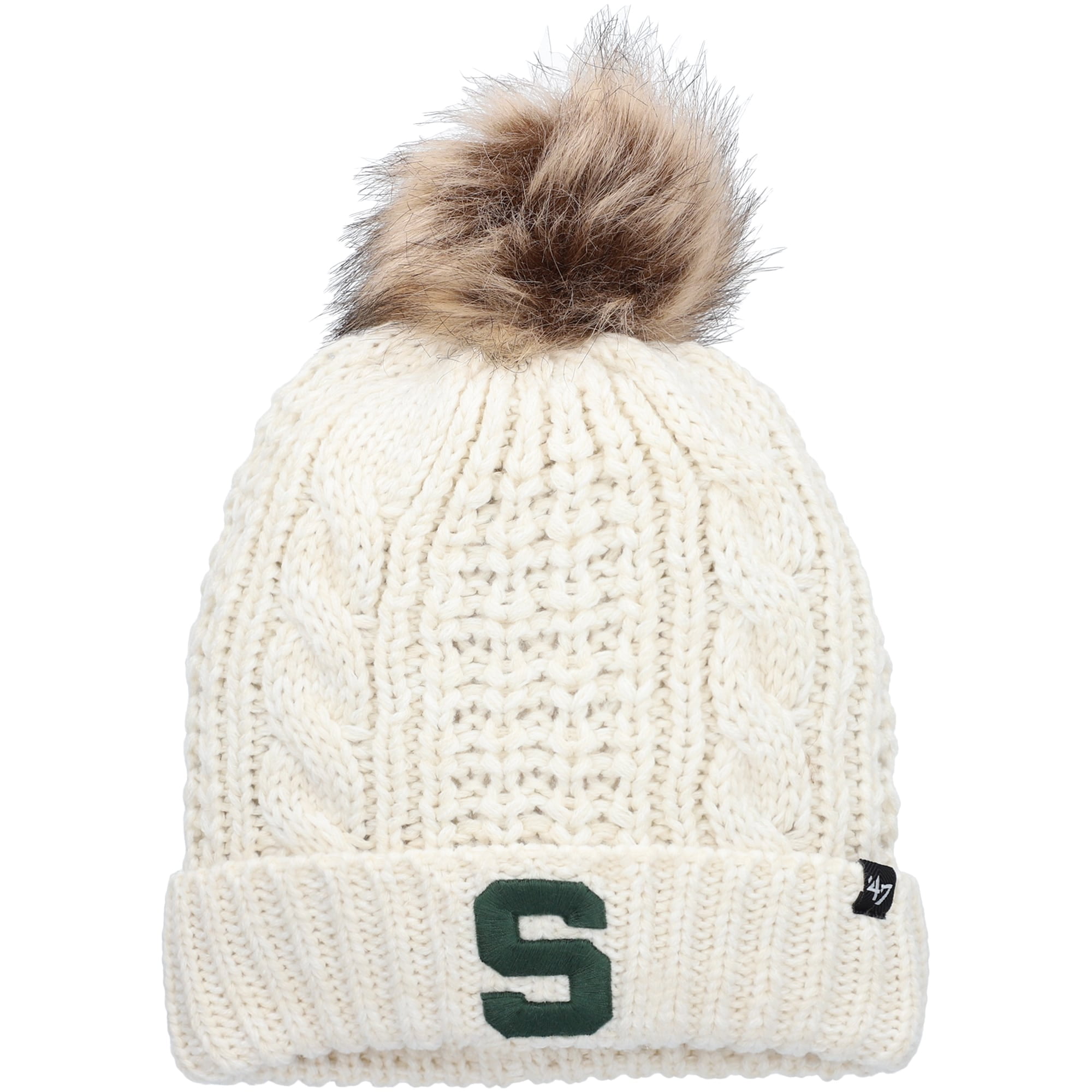 Meeko Logo Cuffed Knit Hat with Pom 
