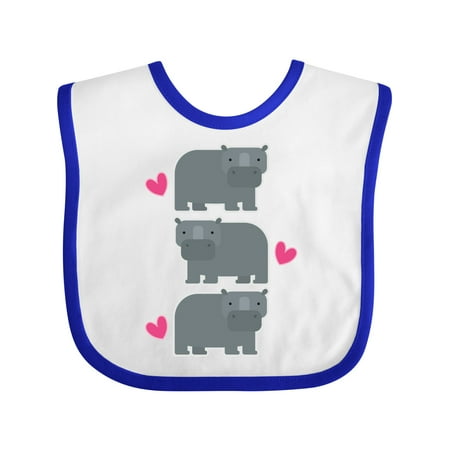 

Inktastic Hippo Cute Hippotamus Animals Girls Baby Bib