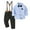 Blue, variant on Toddler Boy Dress Suit Clothes Sets Bowtie Dress Shirt Suspender Easter Outfit Toddler Boy Newborn Boy Outfits 12-18 Months