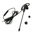 thumbnail image 1 of Single Earbud, One Ear Headset With Hook, Wired Noise Cancelling Mono Headphone With Mic For Call Center, Office, Customer Service, 1 of 8