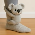 thumbnail image 2 of 3D Knit Animal Socks, Animal Socks Hand Crocheted, Double-layer cotton, Warm embrace, 2 of 9