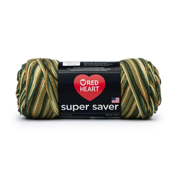 Red Super Saver Yarn, Woodsy, 5oz(141g), Medium, Acrylic - Walmart.com