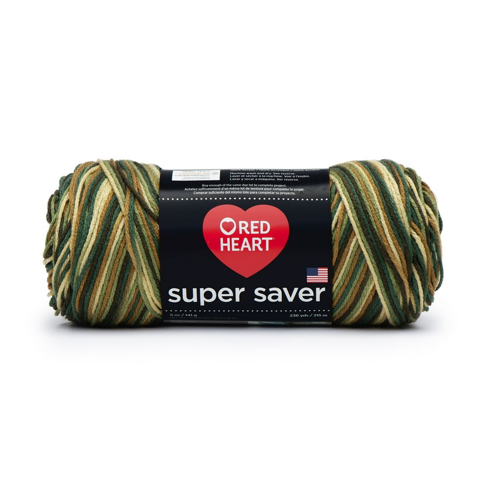 Red Heart Super Saver Yarn, Woodsy, 5oz(141g), Medium, Acrylic