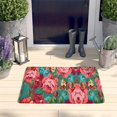 thumbnail image 2 of Pioneer Flower Floral Print Flannel Non Slip Door Rugs,Washable Door Mats Indoor,Decorative Door Mats,Dirt-Resistant and Absorbent Doormat for Entrance,Bedroom,Kitchen,Bathroom,23.5"x16", 2 of 5