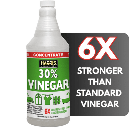 Harris 30% Concentrated Vinegar Multi-Purpose Cleaner for Home and Outdoor Use, 32 fl oz