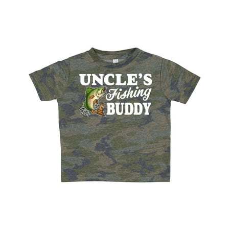 

Inktastic Uncle s Fishing Buddy with White Text Gift Toddler Boy Girl T-Shirt