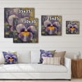thumbnail image 4 of Designart "Natural Beauty of Purple and Yellow Pansies I" Floral Print on Natural Pine Wood, 4 of 5