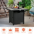 thumbnail image 6 of Costway 30'' Square Propane Gas Fire Pit Table Ceramic Tabletop 50,000 BTU with Cover, 6 of 10