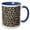 Blue/White, variant on 3drose, Chic Black, White and Image of Gold Cheetah Print Pattern, 11oz Magic Transforming Mug