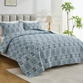 thumbnail image 2 of Hitime Luxury Printed Quilt Set Twin Size, Lightweight Comforter Set, Oversized Bedspread Coverlet Quilted Bedding Set, with 2 Matching Pillowcases, for All Season, 2 of 8