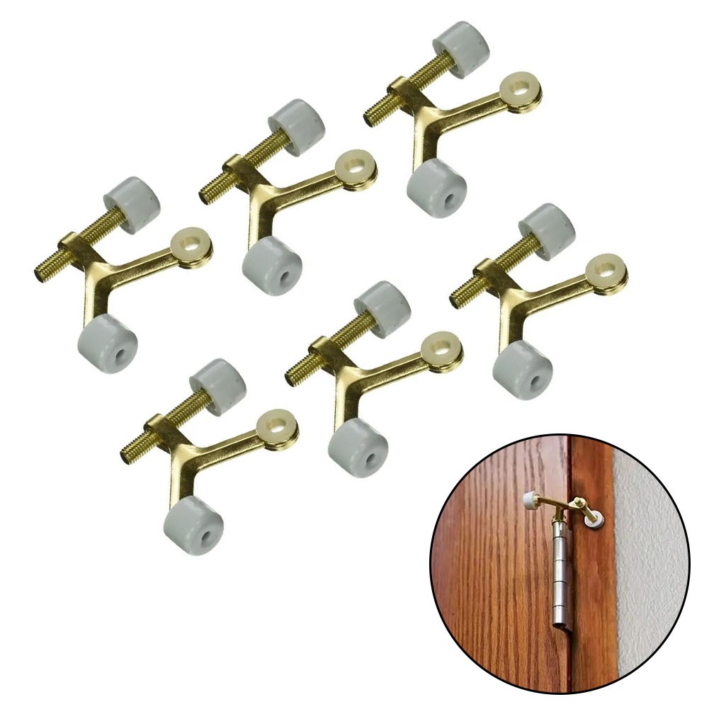 Heavy Duty Gold Hinge Pin Door Stops Adjustable For Different Door 