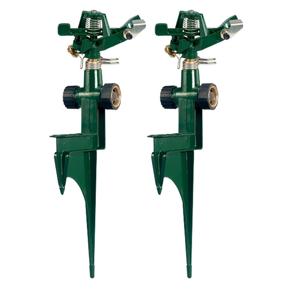 Zinc Impact Sprinkler on Metal Step Spike, 2Pack