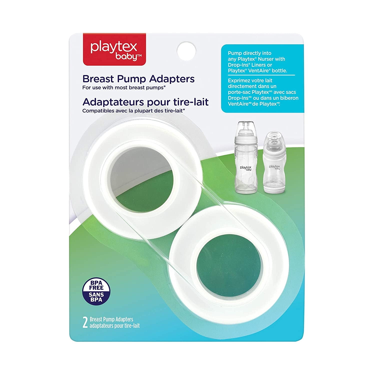 Playtex Baby Breast Pump Adapters for Use with Most Breast Pumps, 2 Walmart.com