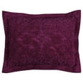 thumbnail image 1 of Better Trends Plum Standard Sham 100% algodón chenilla colcha suave y acogedora para secar en secadora (21 x 27 Std Sham) Colección Ashton, 1 of 3