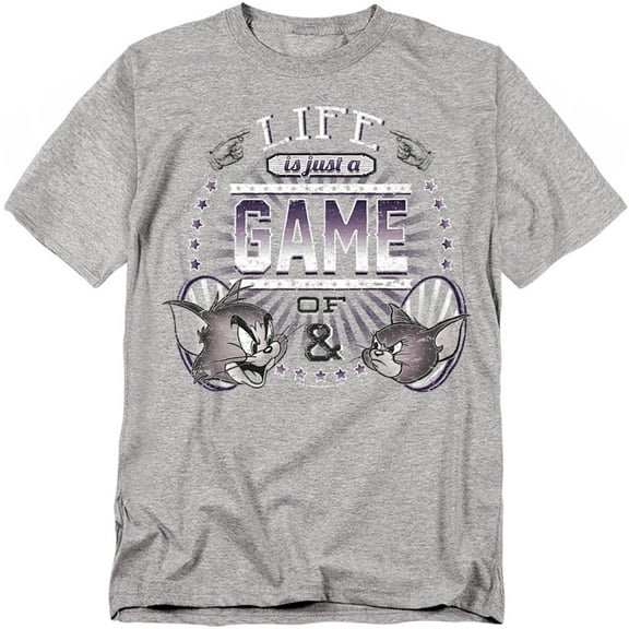Tom And Jerry Life Is A Game Officially Licensed Adult T Shirt