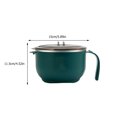 thumbnail image 2 of KAKOWELY 1Pc Insulated Stainless Steel Bowl with Lid Green Large Volume Home Cooking Tableware, 2 of 8