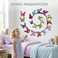 thumbnail image 4 of REGALWOVEN 90 PCS Butterfly Wall Decals for Wall-3D Butterflies Removable Mural Decals Home Decoration for Nursery Bedroom Green Blue 3.1" x 2.6", 4 of 5